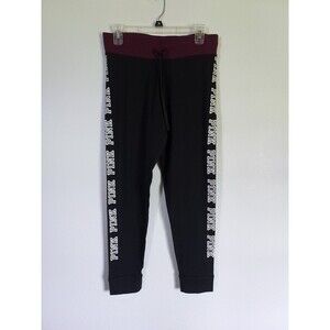 Pink Victoria's Secret Women's Black Yoga Pants Stretchy Black Size Large